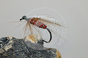 Red fly fishing lure