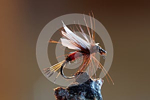 Red fly fishing lure