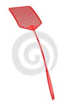 Red Fly Swatter, 3D rendering
