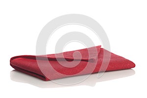 Red folded napkin