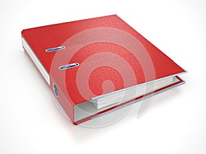 Red Folder Isolated on White. 3d.