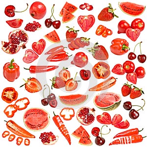 Red food collection