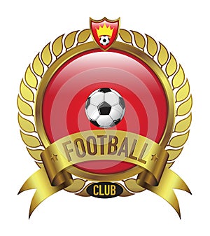 Red Football Club logo bevel with leaf