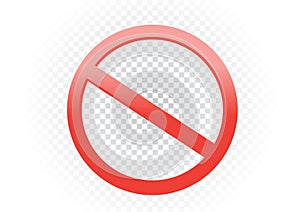 Red forbid ban sign symbol transparent