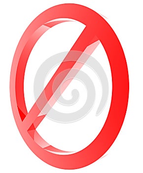 Red forbidden sign