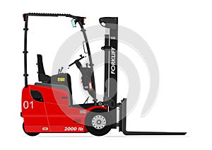 Red forklift