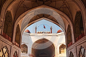 Red Fort Delhi, beautiful arch interior, India