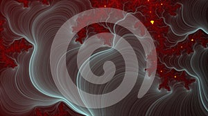 Red fractal background and cosmic view