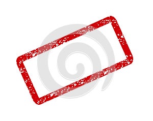 Red frame of ruuber stamp vector icon, illustration modern concept islolated on white background