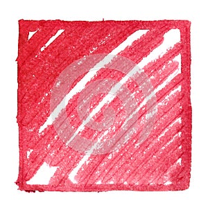 Red frame with slanting strokes