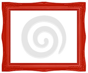 Red Frame on White Background