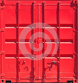 Red freight container