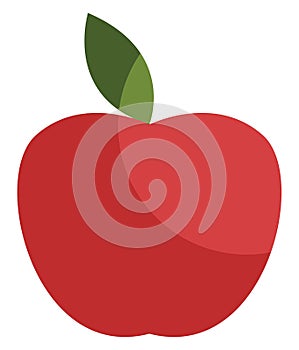 Red fresh apple, icon