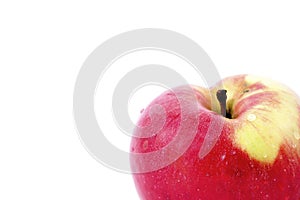 Red fresh apple isolated on white