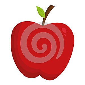 Red fresh apple. Vector