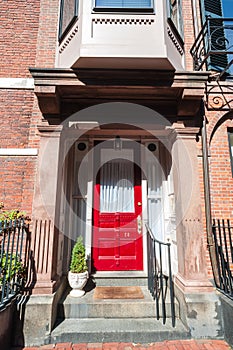 Red Front Door of a house