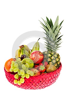 Red fruit bowl