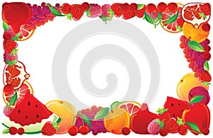 Red fruit frame