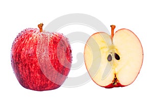 Red Fuji apple isolated