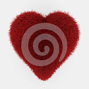 Red fur heart