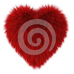 Red fur heart