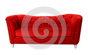 Red furniture isolated