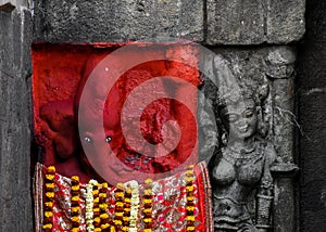 Red Ganesh Temple at Kamakhya Temple Guwahati Assam.