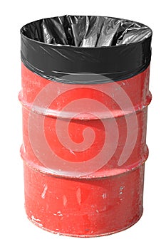 Red Garbage Can
