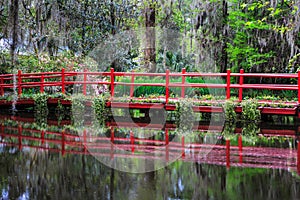 Red Garden Bridge Charleston South Carolina