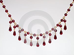 Red garnet necklace