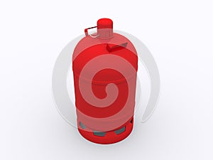 Red gas bottle