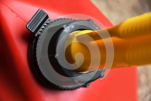 Red Gas Can Close Up