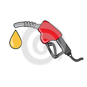 Red gasoline pump