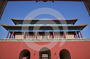 Red Gate Doors Forbidden City Beijing