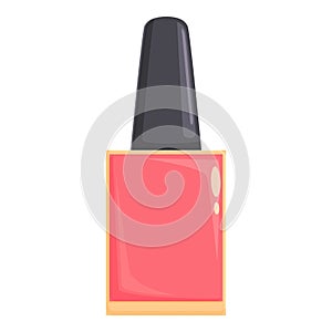 Red gel bottle icon cartoon vector. Manicurist nailcare photo