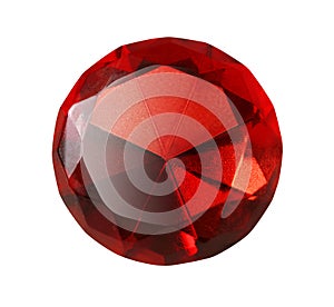 Red gem isolated