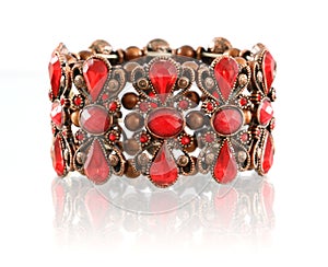 Red gemstone bracelet
