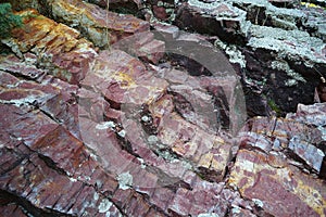 Red geological material