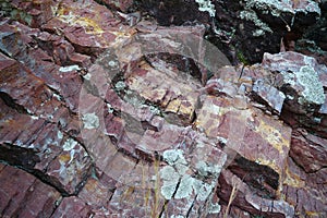 Red geological material