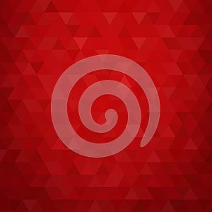 Red geometric background. Triangular abstract  background in polygonal style. eps 10
