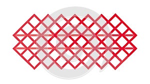 Red Geometric Diamond Pattern for Modern Abstract Visuals, vector design Generative AI