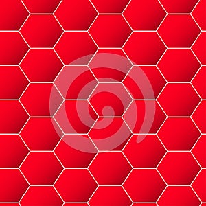 Red geometric hexagon background seamless pattern