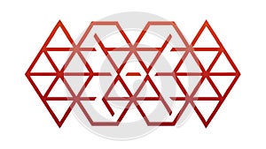 Red Geometric Hexagon Pattern, Modern Abstract Vector Background vector design Generative AI