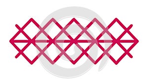 Red Geometric Interlocking Grid: Modern Abstract Pattern, vector design Generative AI