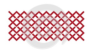 Red Geometric Lattice Pattern Decorative Background, vector design Generative AI