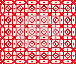 Red-geometric-pattern,-seamless