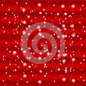 Red geometric texture with snow. abstract pattern red background vector. Design for Christmas, Website background, Banner poster