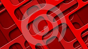Red geometry motion graphic design abstract tech background with 3d layers ultra HD 4K