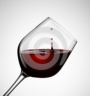red georgian wine drop in a glass