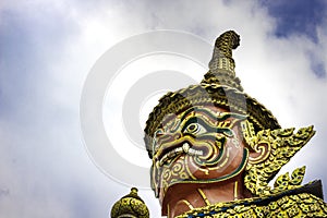 Red Giant in Wat Phra Kaew or name officially as Wat Phra Si Rattana Satsadaram